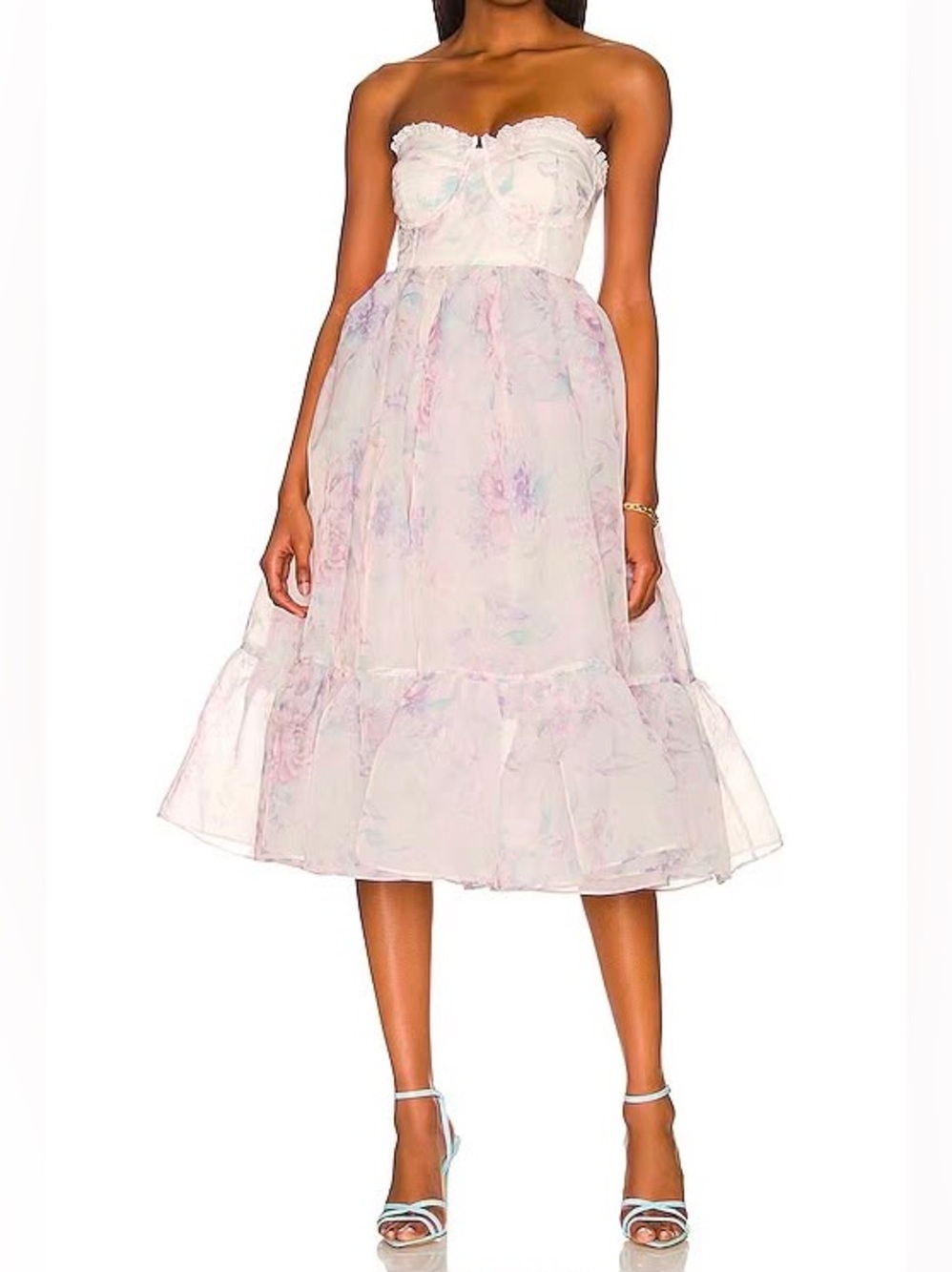 SELKIE French Corset Puff Dress in Champagne size M WNT
